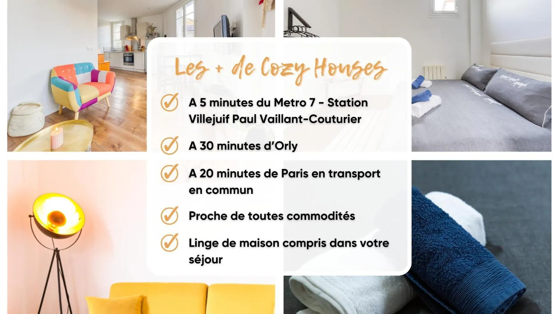 Le Sympathique - Metro 7 A 4 Min - Direction Paris 빌쥐이프 프랑스